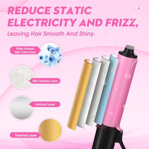 1 Inch Mini Curling Iron, Ceramic Travel Wand Curler for Short Hair with Dual Voltage, Portable Curling Iron with Glove, 3 Heat Settings, Auto Shut Off