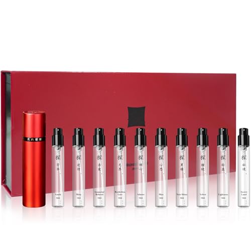 Luxury Women's Perfume Set (10 x 0.34 fl oz) ? Mini Fragrance Collection with Magnetic Cap & Gift Bag ? Unique Women Perfume for Travel,Dating,Holidays,Daily Use ? Gift for Mum,Wife,Girlfriend