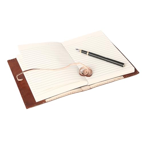 Leather Journal in Brown 8x6 Refillable Lined Paper Tree of Life Handmade writing Notebook Diary Leather Bound Daily Notepad for women and men Writing pad for Artist Sketch