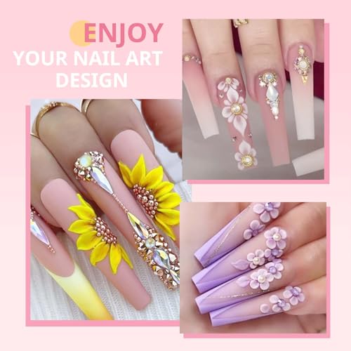 AIRSEE 3PCS Acrylic Nail Brush Set, Size 8/10/14 for Beginner & Professional Use for Acrylic Powder, Nail Art Extension & 3D Carving, 3A+ Nylon, DIY Salon Home, White