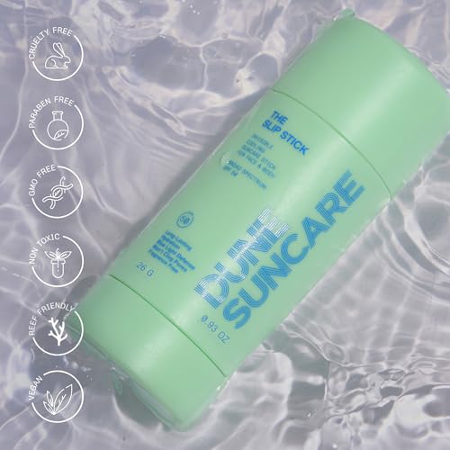 The Slip Stick SPF 50 Invisible Ultra Hydrating Cooling Sunscreen Stick ? Fragrance-Free, Clean-Chemical Sunscreen for Face & Body ? Vegan, Non-Greasy, Non-Waxy & No White Cast