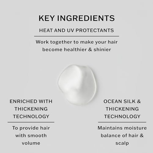 SACHAJUAN Thickening Hair Shampoo, Volumizing, Heat & UV Protectants, Shine & Smooth Volume, Paraben-Free