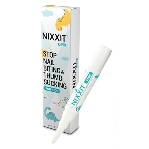 NIXXIT Nail Biting Prevention for Kids - Thumb Sucking Deterrent for Kids, Toddlers, Children - No Bite Nail Polish Pen - Bitter Taste - Safe & Effective Solution for Age 3+