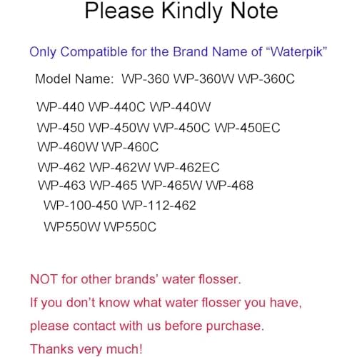 3V Charger Replacement for Waterpik Water Flosser WP360 WP462 WP450 Power Cord Wall Adapter, 5 FT Cable