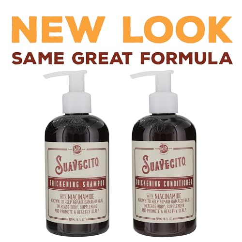 Suavecito Thickening Shampoo & Conditioner Set Hair Growth Thickening Hair Loss Shampoo Treatment Regrowth Shampoo & Conditioner