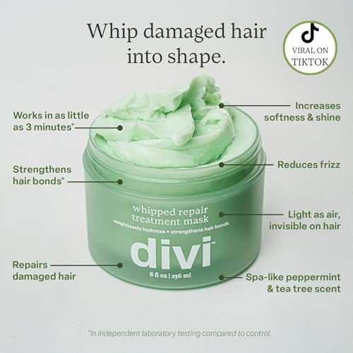 Divi Whipped Repair Hair Treatment Mask Deep Conditioning Hair Mask for Dry, Damaged, and Color-Treated Hair