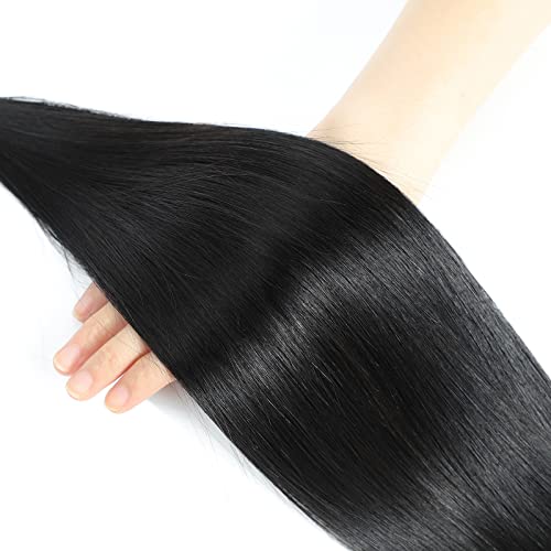Straight Bundles Human Hair 18 20 22 Inch 3 Bundles 100% Unprocessed Brazilian Virgin Human Hair Straight Weave Bundles Natural Color