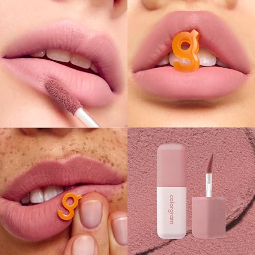 COLORGRAM NUDE BLUR TINT 02 CHARMING PINK | Soft Velvet Matte Lip Stain & Cheek Tint | Lightweight Blurring Tint for a Smooth & Airbrushed Finish | 24H Hydration, Long-Lasting & Non-Sticky Formula