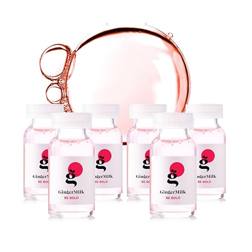 Ginger Milk Hair Repair Ampoule with Hyaluronic Acid for Damaged Hair Treatment (Pack 6 x 0.5 fl oz)