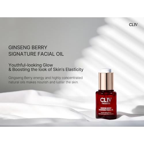 CLIV Ginseng Berry Premium Facial Oil, Moisturizing, Elasticity, Nourishing (Face Oil 0.67 fl.oz)