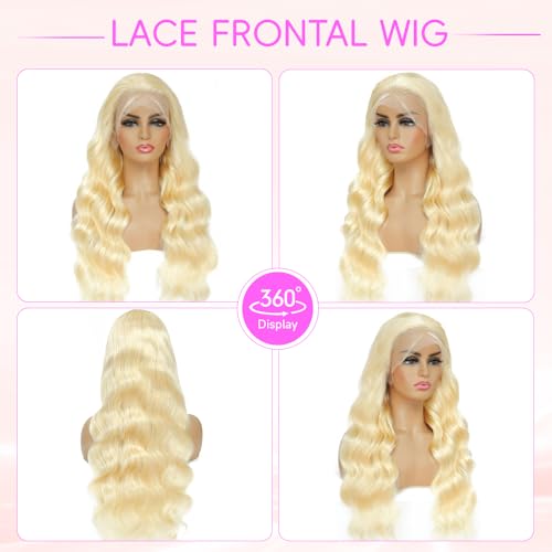 613 Lace Front Wig Human Hair 200 Density Blonde Wig Human Hair 613 HD Lace Frontal Wig 13x4 Body Wave Lace Front Wigs Human Hair Blonde Lace Frontal Wig 36 Inch