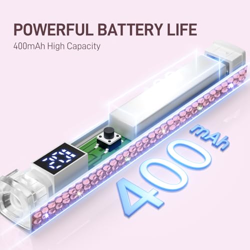 GAOY Handheld UV Light for Gel Nails, Mini Nail Lamp, Portable Cordless Rechargeable, Fast Curing, Diamond Pink