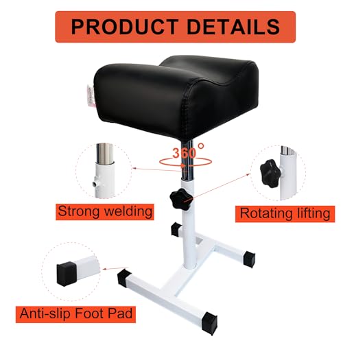 Pedicure Stand Stool Footrest Stand Adjustable Height Technician SPA Beauty Stand Stool with Non-Slip SPA Salon Home Equipment Black