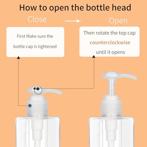 150ml (5.1oz) Pump Bottle Dispenser Jansburg 2 Pack Refillable Flat Square Plastic Lotion Dispenser Leakproof Empty Lotion Pump Bottle for Essential Oil Soap Lotion Shampoo Clear