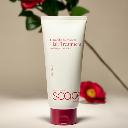 Camellia Damaged Hair Treatment 320ml/10.82 fl.oz | Deep Repair Conditioner for Dry & Damaged Hair with Jeju Camellia Oil & Hydrolyzed Keratin | Protein-Enriched, Moisturizing