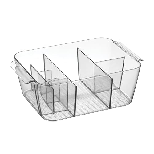 iDesign Makeup Organizer for Countertop - Storage for Cosmetics and Toiletries, Set of 2, Clear, Made in USA