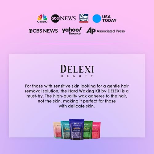 Premium Waxing Kit for Sensitive Skin ? Painless Hard Wax Beads, Safe Wax Warmer, Pre/Post Care Spray, Salon-Grade Results at Home for Face, Bikini, Brazilian & Full Body