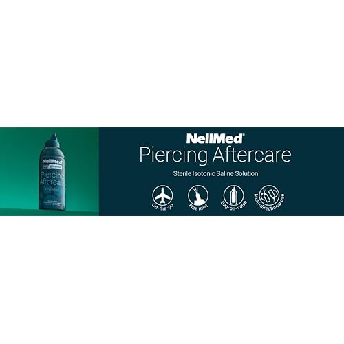 NeilMed NeilCleanse Piercing Aftercare, Fine Mist, 6.3 Fluid Ounce