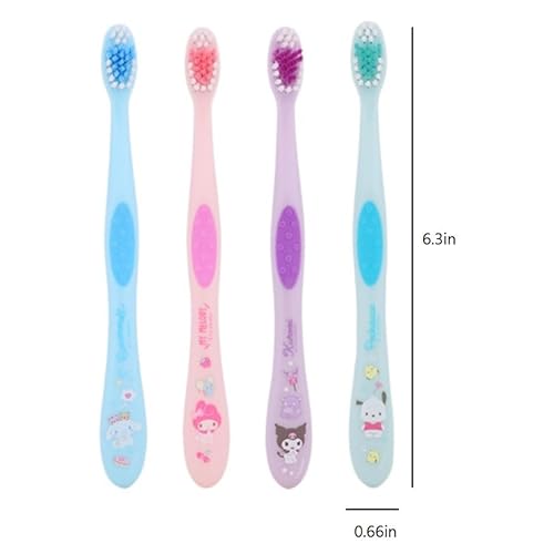 Generic Set of 4, Cute Toothbrush Set, Compact Head