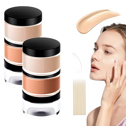 Tattoo Cover Up Makeup Waterproof Concealer.2025 New Two Color Full Coverage Concealer for Scars & Spots,Long Lasting Conceal Foundation Invisible Skin Makeup Tool (Concealer Set/2pcs)