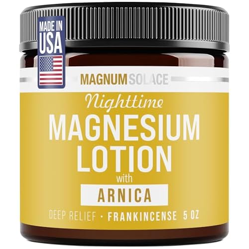 Nighttime Magnesium Lotion with Arnica ? Soothing Relief & Relaxation, Highly Concentrated Magnesium for Muscles & Joints ? Apply to Legs or Feet Before Bed ? Skin-Friendly