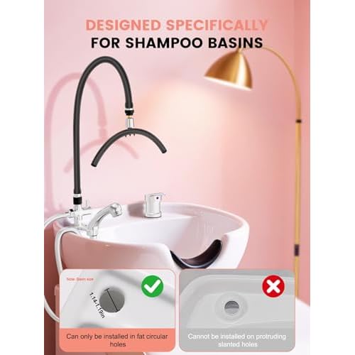 Head Spa Tools - 17-Hole Portable Professional Head Spa Waterfall for Shampoo Bowl, Home & Salon