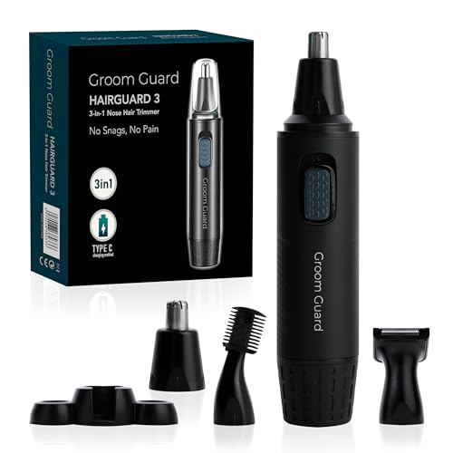3-in-1 Nose Hair Trimmer for Men - 2025 Professional Painless USB Rechargeable, IPX6 Waterproof, Easy to Use