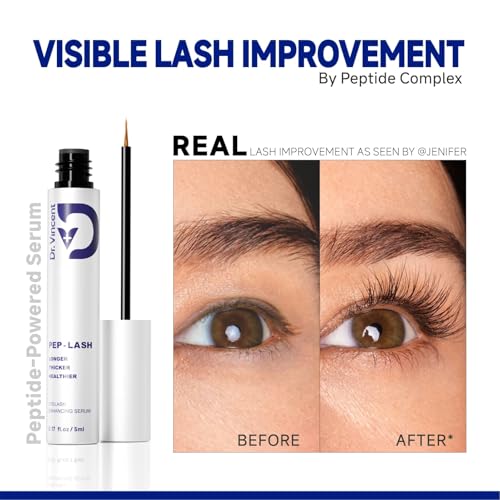 Lash Serum for Eyelash Growth, Eyelash Growth Serum Advanced Peptide Formula with 2.3¡¿ Absorption for Fuller, Thicker, Longer Lashes, Vegan & Cruelty-Free, Clinically Tested (5mL)