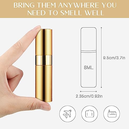 Tessco for you 35 Pieces 8ml Travel Refillable Perfume Bottles Mini Cologne Perfume Spray Bottle Empty Pocket for Travel and Outgoing Pocket Cologne Sprayer