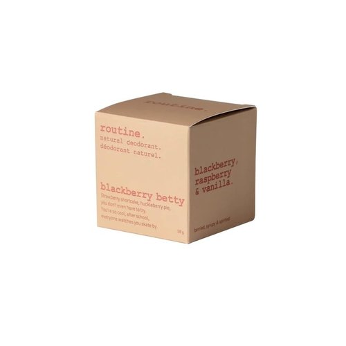 Routine. Natural and Aluminum Free Deodorant (2 Fluid Oz.) for Women and Men | BlackBerry Betty | Blackberry, Raspberry & Vanilla (Cream Jar Formula)