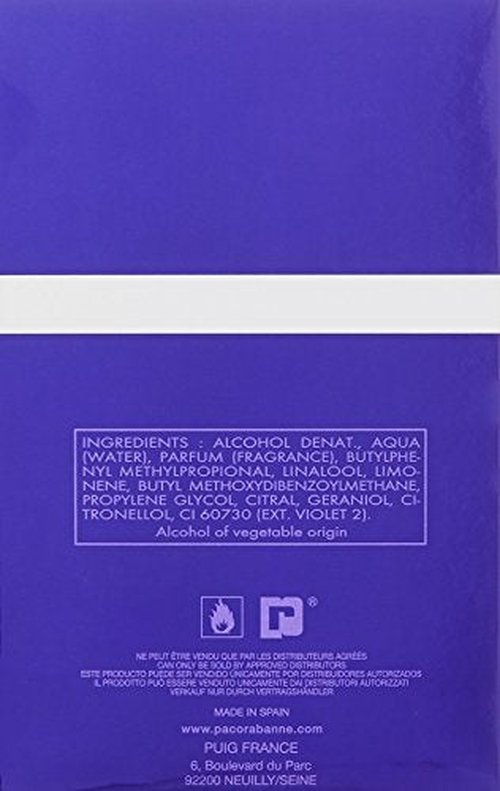 Paco Rabanne Ultraviolet By Paco Rabanne For Men. Eau De Toilette Spray 3.4 Ounces