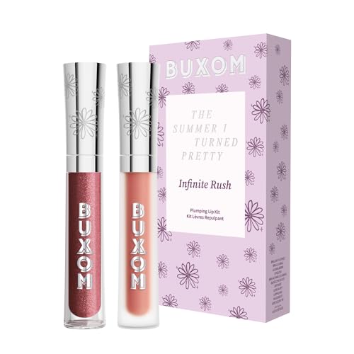 Buxom & The Summer I Turned Pretty - Lip Gloss Kit, Limited Edition Plumping and Moisturizing Formula for Fuller-Looking Lips and High Shine Finish, Includes Two Full-Size Lip Glosses