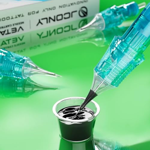 VETAR TATTOO CARTRIDGE NEEDLES - 20Pcs Tattoo Needles #10 Bugpin 27 Curved Magnum Tattoo Cartridges 1027CML Tattoo Needles Diameter 0.30mm Long Taper 5mm Cartridges