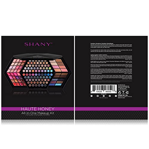 SHANY Haute Honey Makeup Set - All-in-One Makeup Kit with 80 Eyeshadows, 32 Lip Colors, 6 Gel Eyeliners, 4 Face Powders, 4 Blushes, and 4 Eyebrow Powders
