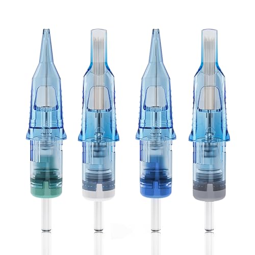 Emalla Tattoo Cartridge Needles - 20Pcs ELIOT Pro Tattoo Needles Round Liner 1207RLL Standard Tattoo Cartridges 0.35mm for Machine Artists Tattoo Supplies