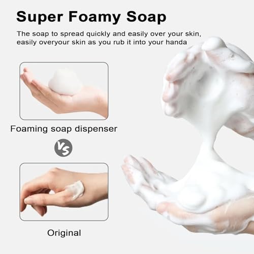 Foam Pump Bottle 7oz 2Pcs Foaming Soap Dispenser 200ml Foaming Spray Bottle Empty Travel Foam Bottle Clear Foam Dispenser for Hand Soap Toiletries Shampoo Lotion