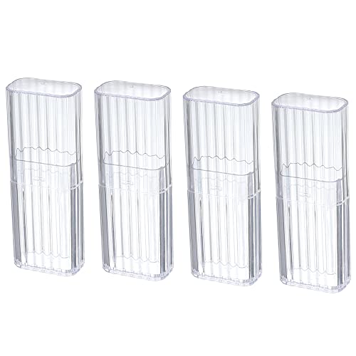 JIEDALIN 4 Pcs Cotton Swab Holder for Travel Mini Travel Swab Case Cotton Swab Box for Makeup Sponge Cotton Swabs Hair Ties Floss Cosmetics Makeup Bedroom Travel