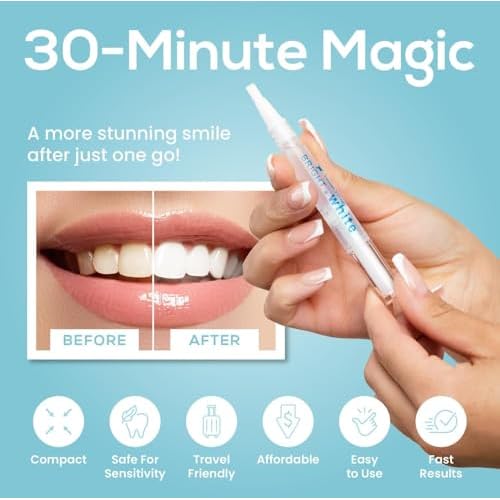 Venus Visage Award Winning Teeth Whitening Pen, 20+ Uses - Teeth whitening Kit Professionally formulated - Best Teeth whitening Gel Pen Teeth Whitener - Low Sensitivity (Mint) (0.07 Fl Oz (Pack of 2))