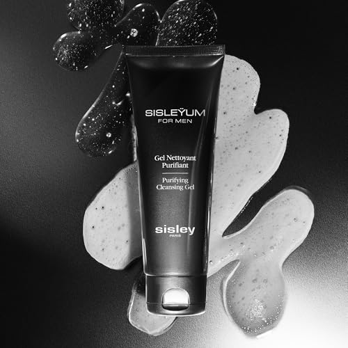 Sisley Paris Sisleyum Purifying Cleansing Gel - Facial Cleanser for Men - Easy-to-Rinse, Foaming Face Wash for Smooth, Clear Skin - Light Fragrance with Woody Notes - 125 mL