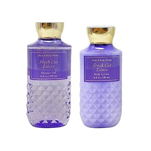 Bath & Body Works Fresh Cut Lilacs Duo Set - Shower Gel and Body Lotion.