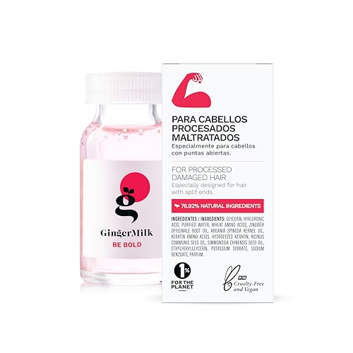 Ginger Milk Hair Repair Ampoule with Hyaluronic Acid for Damaged Hair Treatment (Pack 6 x 0.5 fl oz)