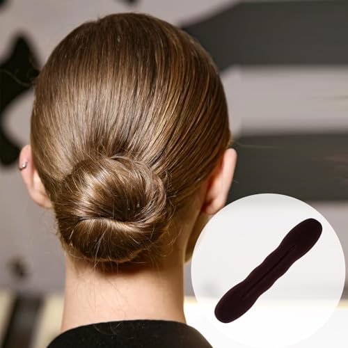3 Pcs Hair Bun Maker, Bun Makers for Women's Hair, Lazy Bun Holders for Women's Hair, Thin Wavy Long Curly Straight Hair (Brown)