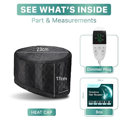 High-Power Hair Steamer Cap for Natural Hair ? Deep Conditioning, Easy to Use, Adjustable Heat & Timer, at-Home Salon Treatment for Black Hair Care, Moisture & Repair Treatment for Healthy Hair
