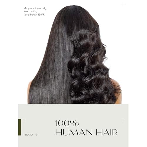 Frodio Drawstring Wigs Glueless Human Hair 6x4 Lace Front Wigs Silky Straight Lace Frontal Wig Pre Cut Plucked Lace Frontal 22 Inches Natural Black