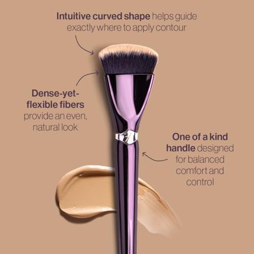 Anisa Beauty Crescent Contour Brush ? Precision Contouring with Curved, Soft Synthetic Fibers for Flawless Application of Creams, Powders, and Bronzers
