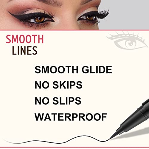 LAVONE Eyebrow Pencil Makeup Kit Waterproof 2-IN-1 Microblading Pen/Pomade Eyeliner and Dual-ended Brush, Brow Pencil Kit for Natural Eyebrows, Dark Brown