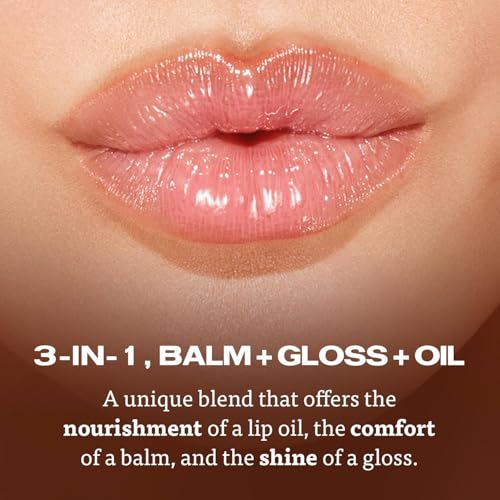 Sacheu Lip Elixir Nourishing and Hydrating Lipgloss ? Moisturizing Plumping Lip Gloss Enriched with Collagen, Non-Sticky Lip Color Smooth High-Shine Finish, Vegan & Cruelty-Free, Bunny Tongue (Pink)