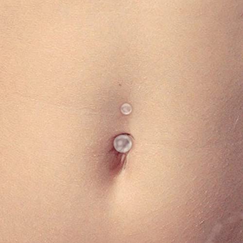 QWALIT Belly Button Piercing Kit Belly Piercing Kits Gold Belly Button Piercing Gun Self Belly Piercing Gun with Surgical Steel Heart Belly Rings at Home