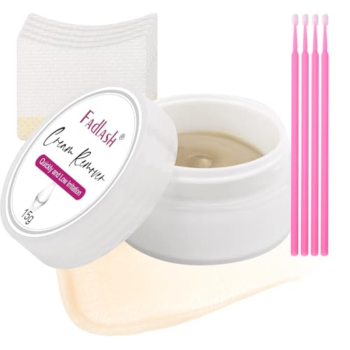 Eyelash Extension Remover 15g Cream Lash Extension Remover Professional Fast and Gentle Lash Remover for Lash Extensions Eyelash Glue for Salon by FADLASH (Tasteless)