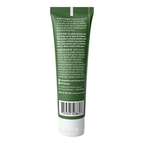 Village Naturals Therapy Muscle Shea Butter Lotion, Eucalyptus Mint Scent, 2 fl oz, Pack of 6